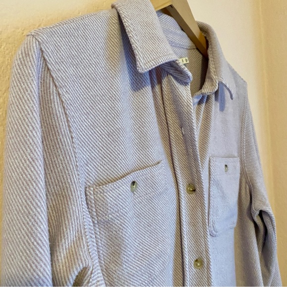 Faherty LEGEND SWEATER SHIRT Fawn Pink Twill Medium - Picture 3 of 10